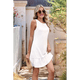 thumbnail image 5 of Vestido de Verano Sin Mangas para Mujer, Cuello Redondo, Volantes Escalonados, Lazo, Espalda Descubierta, Corte A, Suelto, , Talla XL, 5 of 10