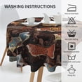 thumbnail image 6 of XMXT Waterproof Round Table Cloth, Japanese Koi Flag Tablecloth Polyester Table Cover for Home Kitchen Dining Party Room Decor, 60 inches, 6 of 8