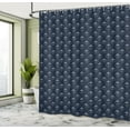 thumbnail image 4 of Ambesonne Navy Shower Curtain, Triangular Like Surreal Motifs, 69"Wx70"L, Indigo Slate Blue, 4 of 4