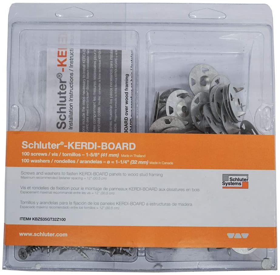 Schluter Screws and Washers 100ct 15/8"