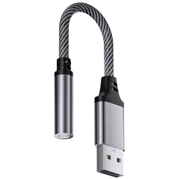 USB to 3.5mm External Sound Card for Headphone Micphone Sound Adapter Use on Laptops and PC