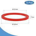 thumbnail image 2 of Unique Bargains Rondelle Plate en Caoutchouc de Silicone DN100 de 4 Pieds Connecteur Rapide Joint Rouge, Lot de 5, 2 of 5