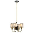 thumbnail image 5 of Sirita 16 in. 4-Light Indoor Matte Black and Brass Finish Chandelier with Light Kit, 5 of 5