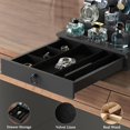 thumbnail image 3 of LED Lighted Cologne Organizer for Men, 4 Tier Wood Perfume Organizer with Velvet Lined Drawer, Multi Lighting Modes Perfume Display Holder with Remote Control, Cologne Shelf Stand, Nice Gift for Men, 3 of 7