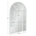 thumbnail image 6 of Kate and Laurel Hogan Rustic Wood Framed Arched Windowpane Wall Mirror, 24 x 36, White, Decorative Arched Mirror with 11 Panes for Chic Farmhouse Wall Decor, 6 of 8