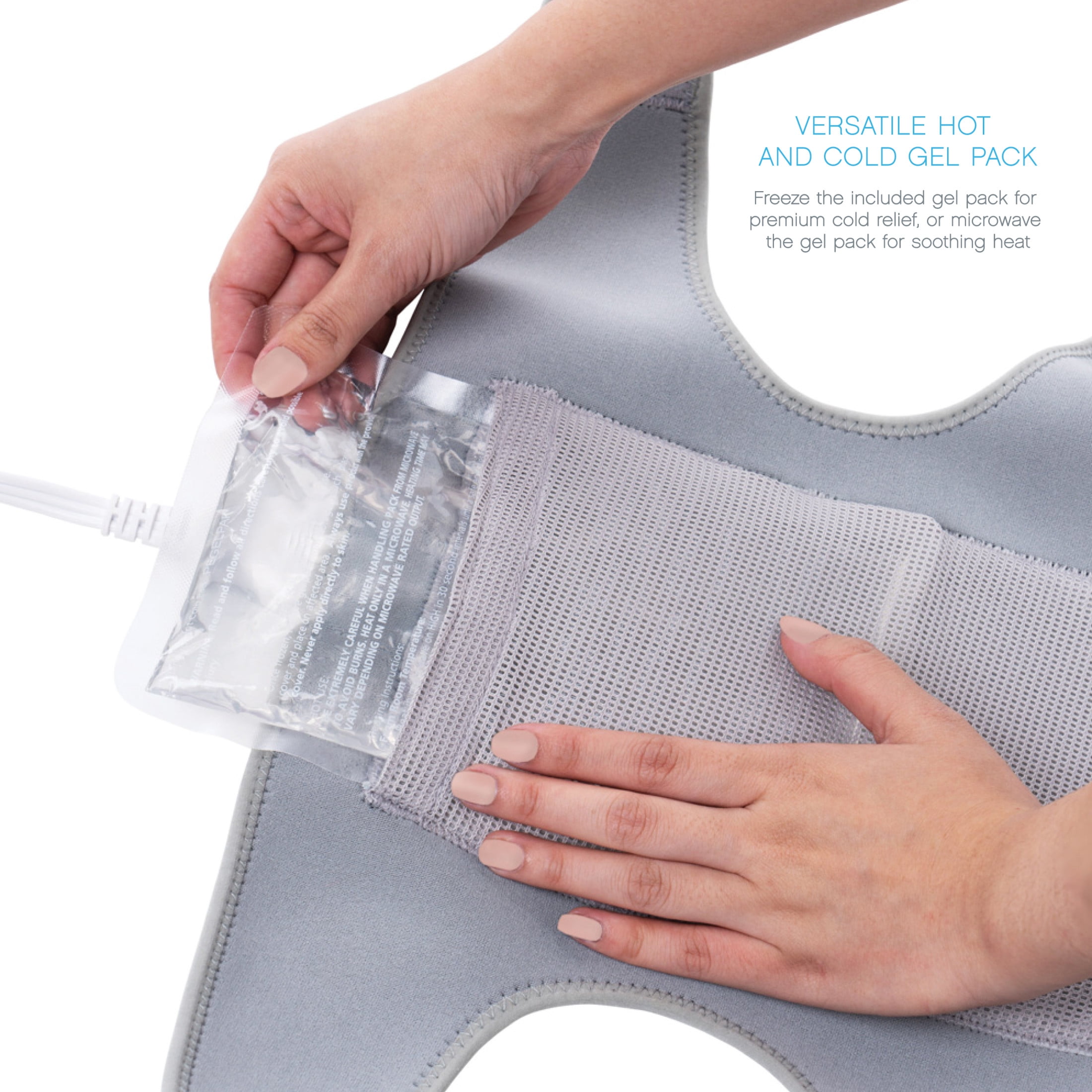 Pure Enrichment PureRelief Universal Joint & Muscle Heating Pad - 4 Heat Settings, Adjustable Straps, Hot/Cold Gel Pack, Storage Bag - Ideal for Temporary Pain Relief for Shoulder, Arm, Knee & Elbow