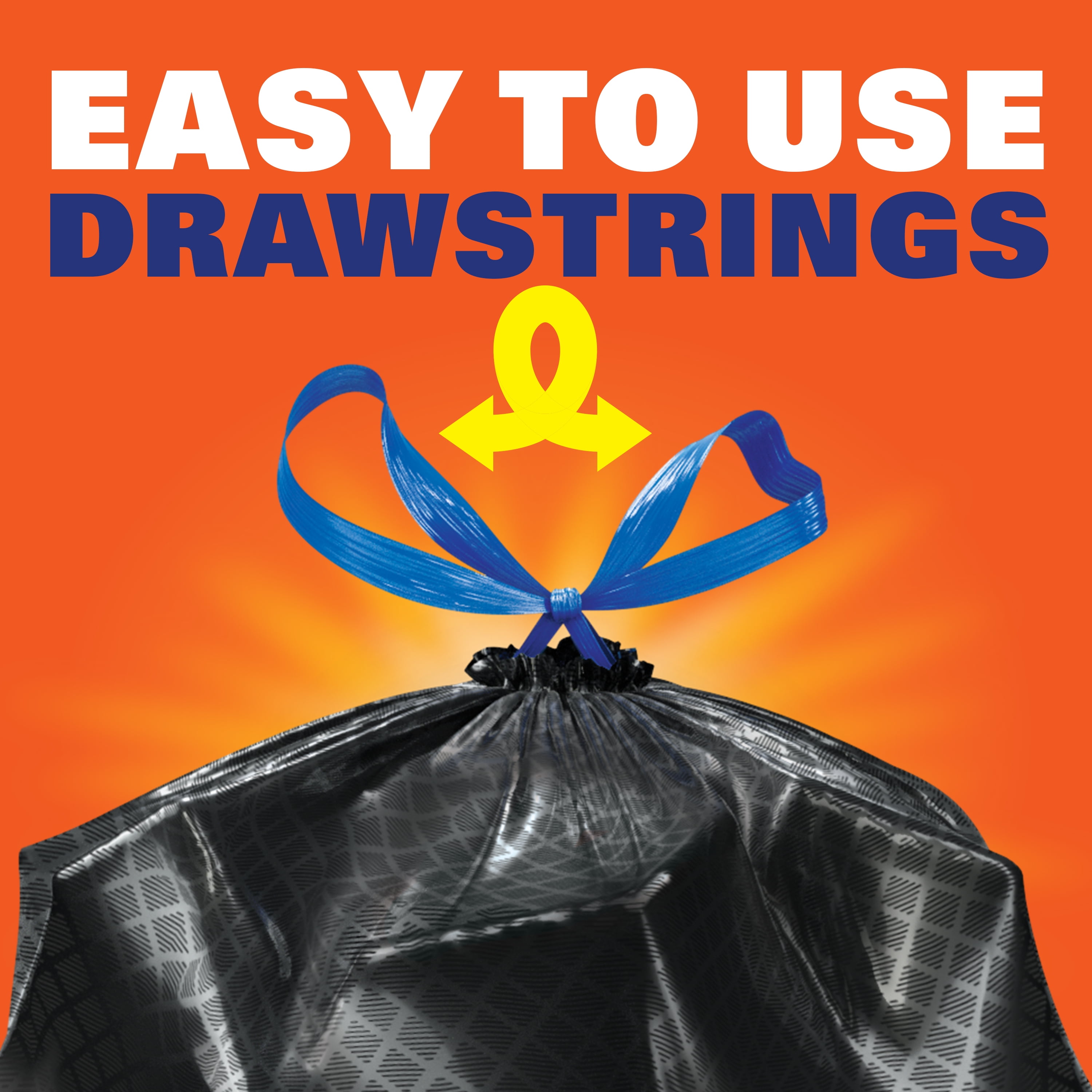 Hefty Ultra Strong Draw String 33 Gal. Trash Bags (50-Count) 00E8357400AC -  The Home Depot