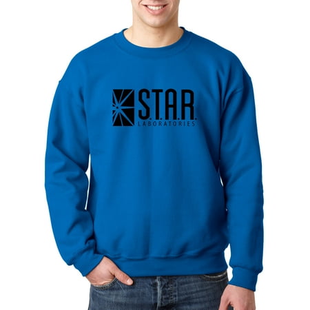 Star Labs - New Way 1171 - Crewneck Star Laboratories Labs Comic Hero Sweatshirt XL Royal Blue