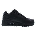 thumbnail image 2 of Nike Air Max 90 Leather PS Boys Shoes Size 2.5, Color: Black/Black/White, 2 of 4