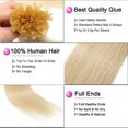 thumbnail image 6 of SEGO U Tip Hair Extensions Pre Bonded Fusion Hairpieces 100% Remy Human Hair U-tip Nail Tipped Keratin Glue Stick Microlink Blonde Hair Extension for Women 100 Strands, 6 of 8