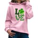 thumbnail image 1 of WILLBEST Sudadera de Mujer, Moda Femenina, Día de San Patricio, Temática Verde, Estampado, Bolsillo, Manga Larga, con Capucha, Top, Sudadera 1576 X-Grande, 1 of 4