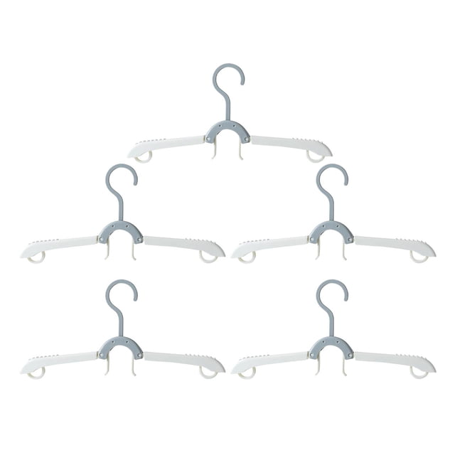 TIMIFIS Coat Hanger, 5Pc Multifunctional Travel Folding Telescopic Clothes Rack Storage and Drying Rack Apartment Essentials