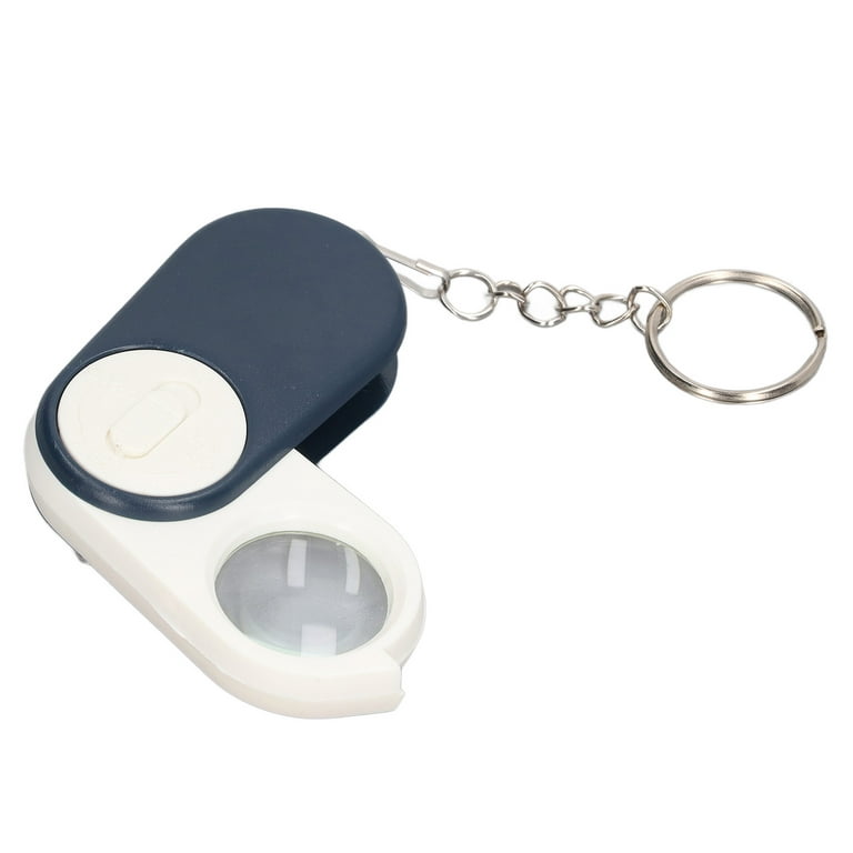 Mini Magnifying Glass Mini Magnifier 10X Pocket Magnifying Glass Double  Layer Lenses Folding Handheld Mini Magnifier Keyring With LED Light 