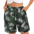 thumbnail image 1 of Cathalem Womens Shorts Drawstring Mid-Rise Shorts Skinny High Waist Flowy Shorts,Green S, 1 of 5
