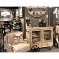 thumbnail image 4 of Mercana Belton 41.5" Round White and Tan Metal Oversize Farmhouse Wall Clock, 4 of 4