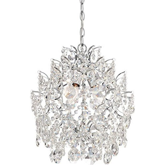 Minka Lavery crystal chandelier Pendant Lighting 3150-77, Mini 1 Tier Dining Room, 3 Light, chrome