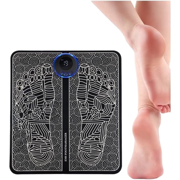 Foot massage pad,with 8 Modes & 19 Intensity Levels,Smart Safety Sensor, USB Rechargeable Foot Relaxation Device for Home Use,for Pain Relief and Muscle Recovery