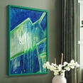 thumbnail image 5 of Geometric in Cool V Framed Print in Green Solid Wood Framed Print No Nail Hanging, 5 of 6
