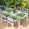 thumbnail image 2 of St. Patrick's Day Table Cloths for 4 Foot Rectangle Tables, Green Truck Leaf Flowers Butterfly Plaid Patio Waterproof Elastic Fitted Tablecloths, Washable Rectangular Table Cover for Camping, 2 of 8