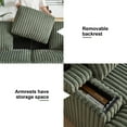 thumbnail image 6 of BUIORD 84" Oversized 3-Seater Chaise Lounge Indoor - Corduroy Upholstered Lounge Chair with Cup Holder and Storage - Deep Seat Chaise Lounge for Living Room - Green, 6 of 9