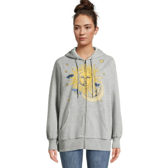 Self Esteem Juniors Graphic Zip Hoodie Sweatshirt, Sizes S-XL