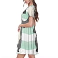 thumbnail image 2 of Easygdp Cute Raccoon para Vestido Transpirable de Mujer, Vestido Suelto de Manga Corta con Pliegues y Bolsillos para el Verano, 2 of 6