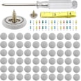 thumbnail image 1 of Yazoeia 60 PCS Car Roof Headliner Repair Kit, Vehicle Roof Snap Rivets Retainer with Installation Tool, Auto Interior Ceiling Cloth Fixing Repair Button, Suitable for Most Cars (Grey CJC912-114780, 1 of 6