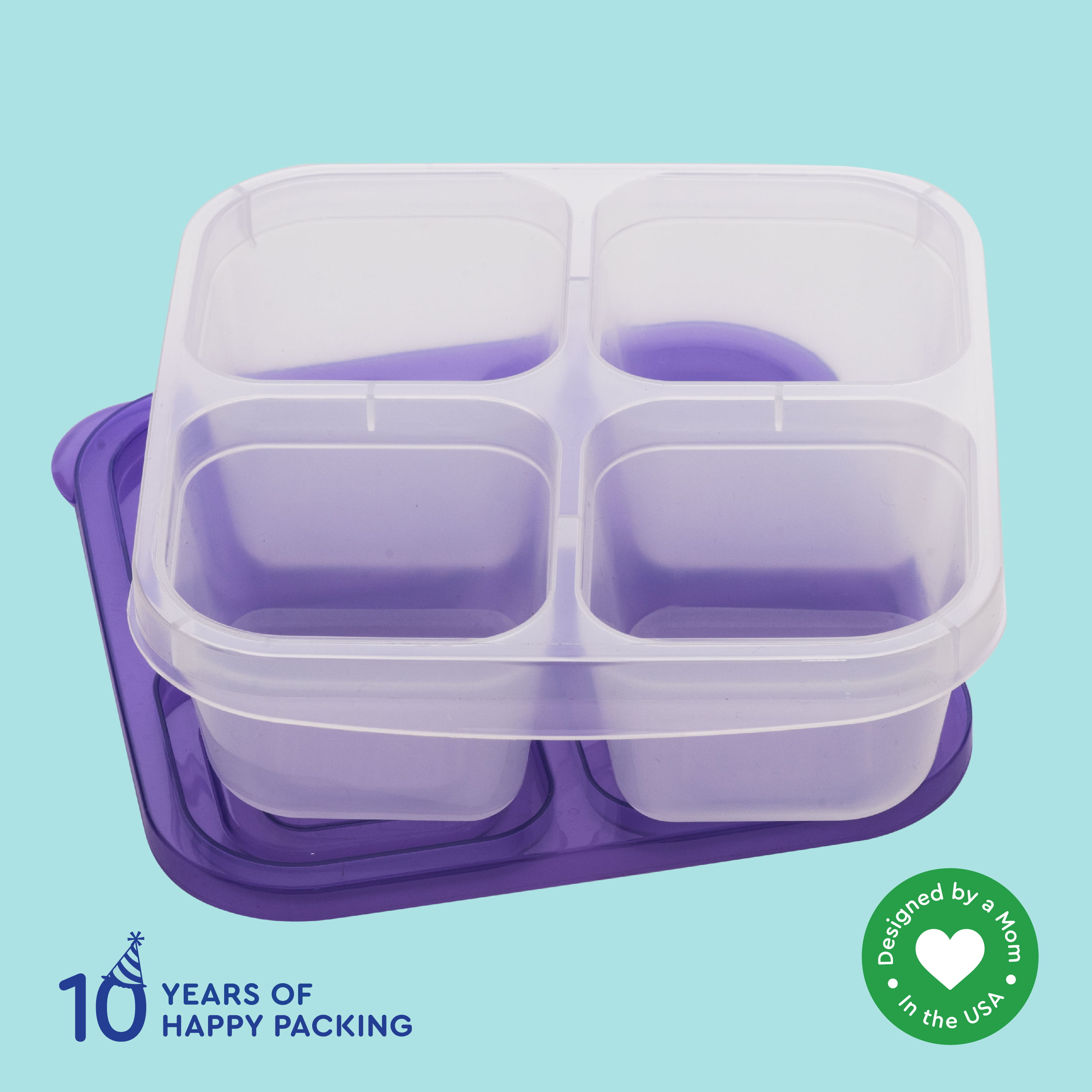 Disposable Lunch Box with Handle with Button Snap Closure - 100PK (260041)