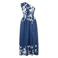 thumbnail image 2 of Women One Shoulder Hollow Slit Long Dress Elegant Sleeveless High Waist Party Ruched Maxi Dress, 2 of 7