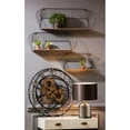 thumbnail image 6 of Cape Craftsmen Industrial Twisted Metal and Wood Wall Shelves, Set of 3, 6 of 6