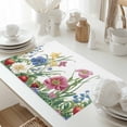 thumbnail image 5 of Boho Floral Print Placemats Set of 6, Peony Strawberry Table Mats Washable Heat-Resistant Non-Slip Place Mats for Kitchen Dinner Table Indoor Outdoor Decor,13x19 Inch, 5 of 9