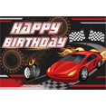 thumbnail image 3 of Fondo de fotografía de coche de carreras, decoraciones para fiesta de cumpleaños, decoración de fondo, pancarta para baby shower, foto personalizada, Caitoon Hot Wheels, 3 of 5