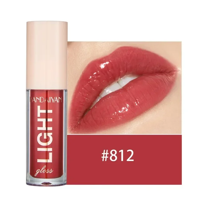 Brillo de labios líquido de larga duración para mujer, 12 colores, bálsamo tintado para el cuidado de los labios, lápiz labial impermeable, maquillaje de tocador, brillo de labios