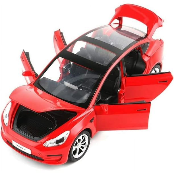 1/24 Diecast Model 3 Toy Car, Alloy Casting Model 3 Model Car Pull