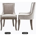 thumbnail image 4 of JESTOP Fabric Vintage Upholstered Dinging Chairs Set of 6, Farmhouse Solid Wood Kitchen Dining Room Chairs with Nailheads Legs, 4 of 10