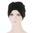 thumbnail image 4 of LEKODE Turban Hats for Women Satin Head Scarf Scarf for Hair Women Womens Wraps Silk Cap for Men Men Turban Head Wrap Head Scarfs Black One Size, 4 of 4
