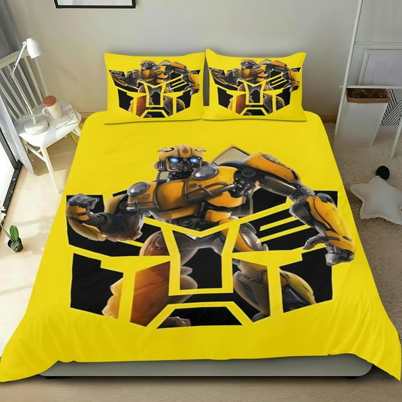 Transformers Themed Bed Sheet Set Three Piece Set 53x79 Inches Comfortable And Skin Friendly Unique Design Creating A Star Studded Night