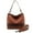 Brown, variant on Wrangler Hobo Bags for Women Vegan Leather Top Handle Shoulder Purses and Handbags, Brown