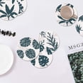 thumbnail image 5 of Porcelain Cup Mats with Pattern Cork Base Round Daily Supplies Leaf Pattern 103x7.5mm Box Size: 11x11x11cm Material Porcelain, 5 of 7