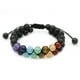 thumbnail image 4 of Pulsera de cuentas de doble capa, piedra esmerilada Natural, cuerda trenzada ajustable, accesorio de Tomshoo Negro, 4 of 7