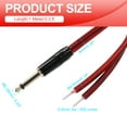 thumbnail image 2 of Uxcell 2 Pcs Cable de Conector TS Mono Chapado en Oro, 3.3ft (1 Metro) Cable de Conector TS a Extremo Abierto de Cable Pelado para Altavoz, Guitarra, Escáner, Equipos de Audio, 2 of 6