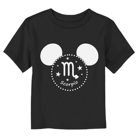 Toddler's Mickey & Friends Scorpio Symbol  Graphic Tee Black 2T