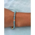 thumbnail image 2 of Turquoise Bracelet, Turquoise Tennis Bracelet, Dainty Bracelet, Turquoise Jewelry, Gift for Her, Minimalist Bracelet, Gold Tennis Bracelet, 2 of 3