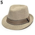 thumbnail image 2 of Xeoereki Unisex Kids' Fashion Cool Jazz Pitched Crown Short Brim Hat Cap Fedora Hat, 2 of 8