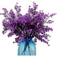 thumbnail image 1 of XmhyTop Paquete de 12 flores artificiales de tela con diseño de aliento de bebé de estilo europeo,ramos de flores de tacto real para el hogar y el jardín (morado), 1 of 4
