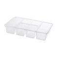 thumbnail image 2 of Kokovifyves Big Clearance Divided Tray with Lid Sealed Sectioned Fruit Snack Serving Platter Vegetable Storage with 5 Compartments Snackle Box Charcuterie Container Fridge Organizer, 2 of 8