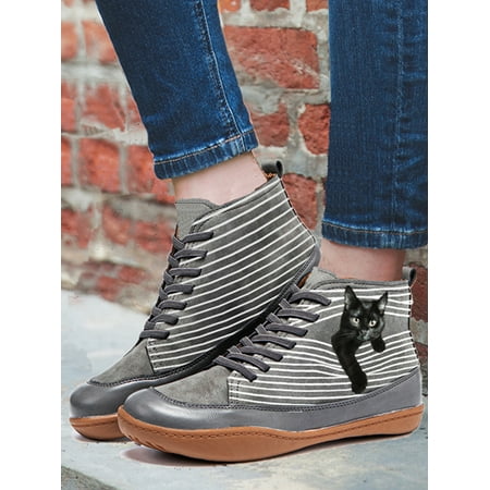 

Ferndule Women s Fashion Boots Round Toe High Flat Shoes Casual Ankle Boots