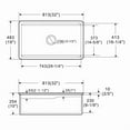 thumbnail image 7 of ALFI brand ABFS3219SUD 32" x 19" Workstation Fireclay Undermount Drop In Kitchen Sink, 7 of 7