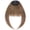 Light brown, variant on SEGO Hair Bangs Clip in Hair Extension 100% Human Hair Reddish Brown Clip on Hair Fringe with Natural Flat Neat Bangs for Women Hairpiece