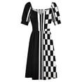 thumbnail image 4 of 2024 Stylish black and white ska inspired Dress Elegant gown elegant evening dresses for women Women dresses summer, 4 of 6